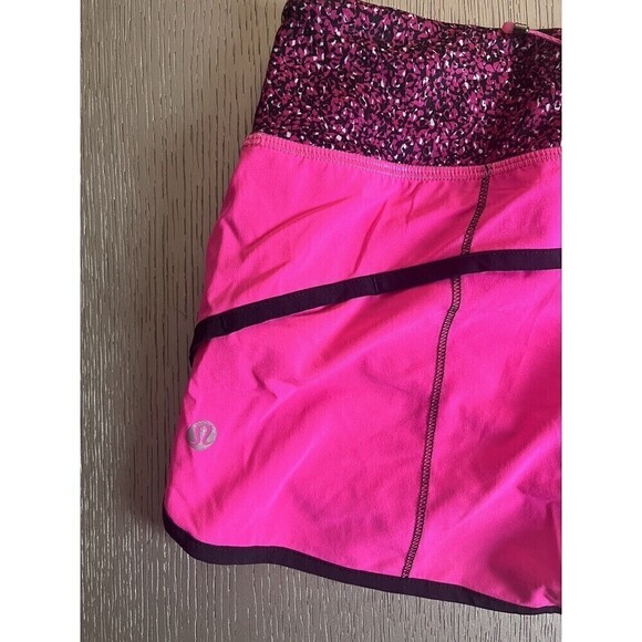 Lululemon Speed Shorts Raspberry Glow Light Pink Size 6 New 3" Inseam - Picture 5 of 5